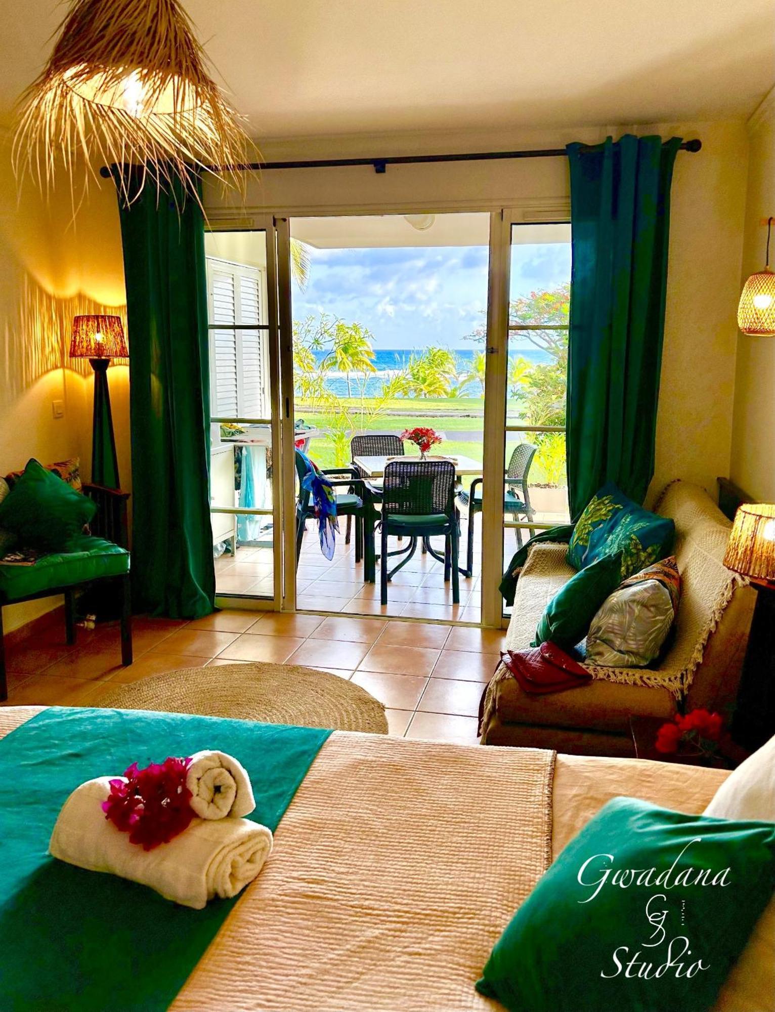 Acces Direct Plage, Vue Mer D'Exception, Les Gwada Studios, Village Vacances Sainte-Anne  Buitenkant foto